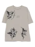 HAMZA Celestial cherub-print T-shirt - Grey
