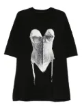 HAMZA Madona printed t-shirt mini dress - Black