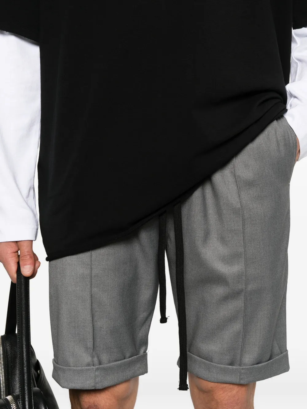 Hamza Thomas Drawstring Shorts In Gray