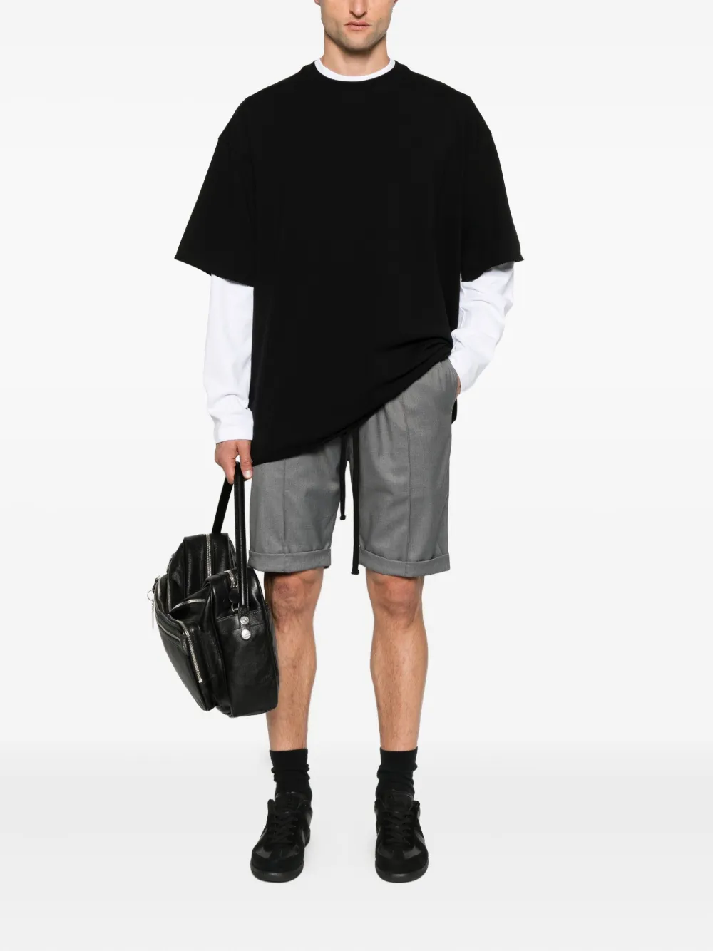 Hamza Thomas Drawstring Shorts In Gray