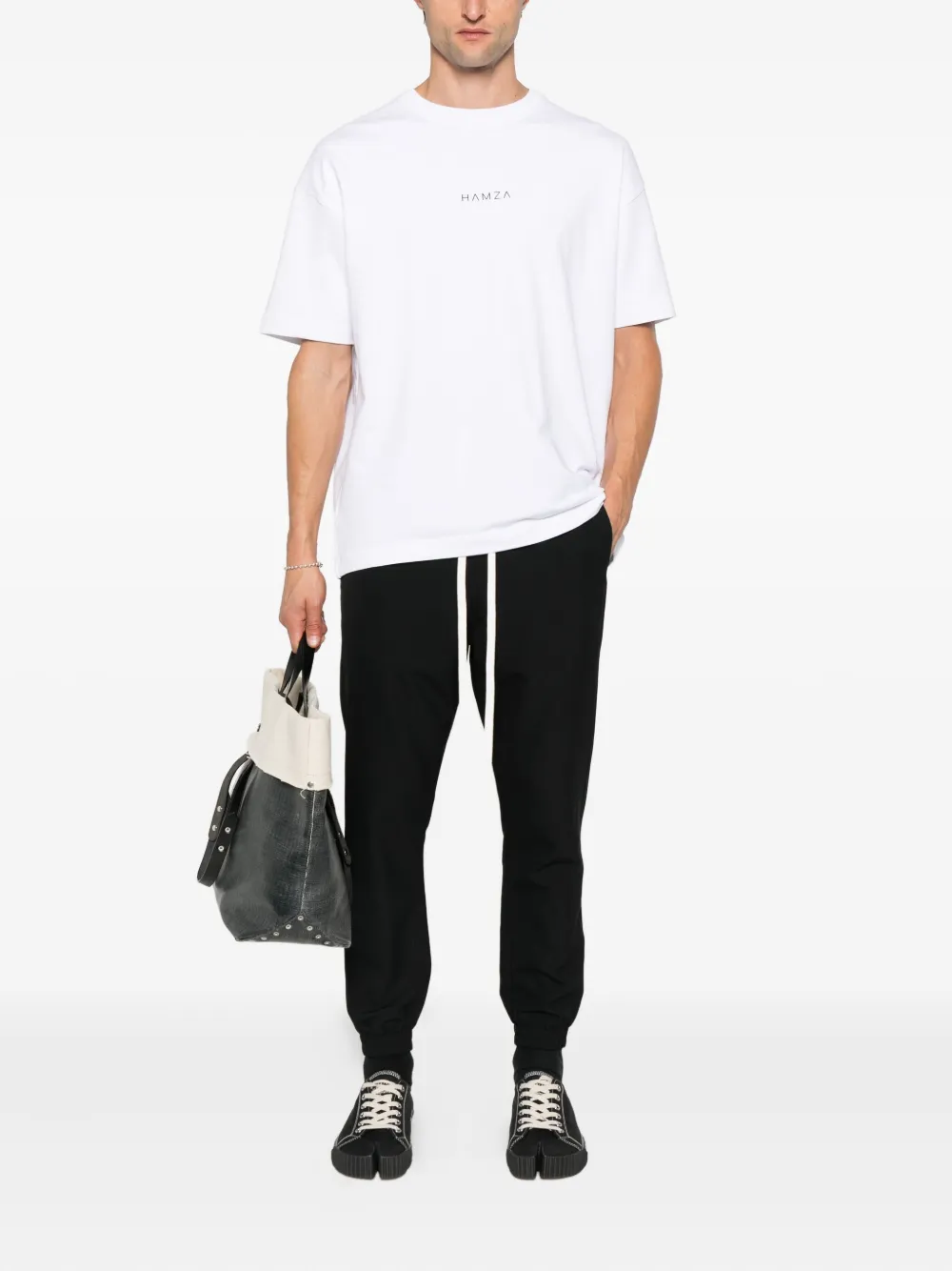 HAMZA logo-detail T-shirt - Wit