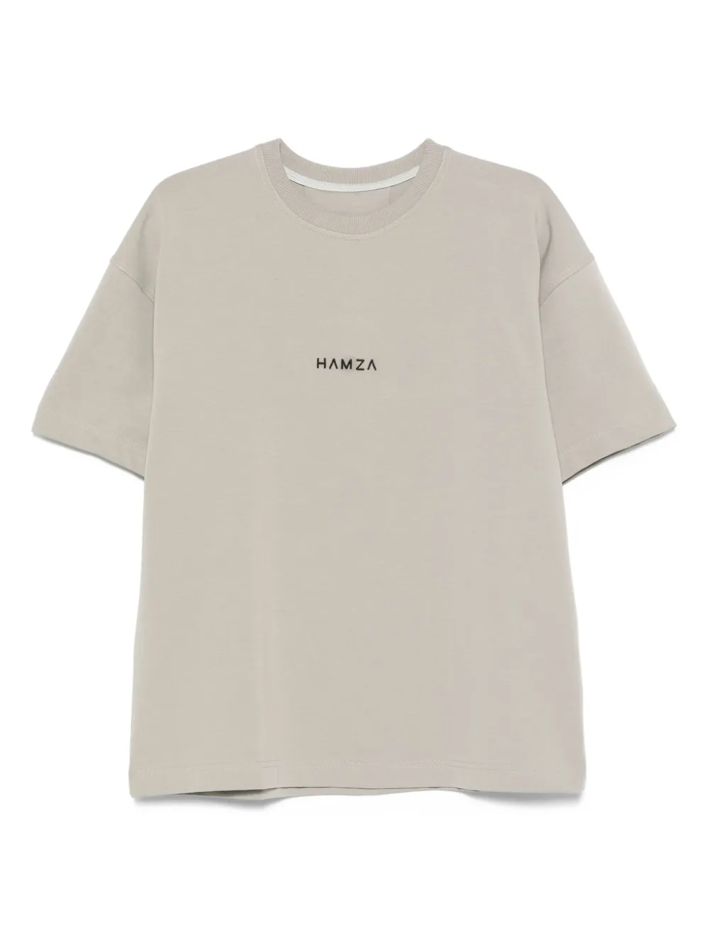 HAMZA logo-embroidered T-shirt | Grey | Image 1
