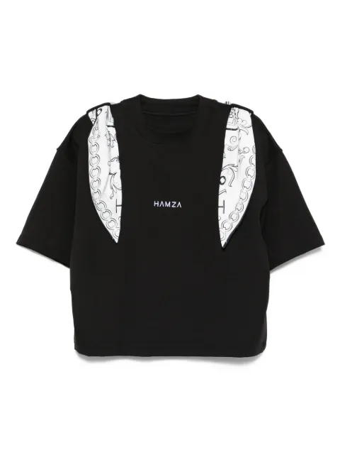 HAMZA pattern-detail short-sleeve T-shirt