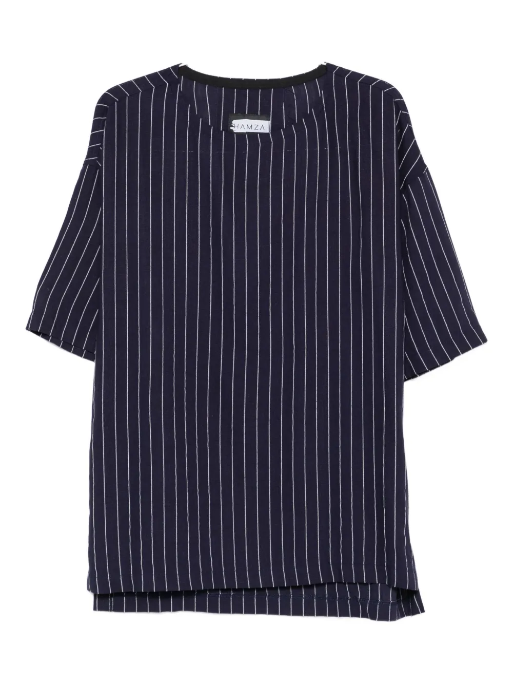 Hamza Monaco Pinstripe Short-sleeve T-shirt In Multi