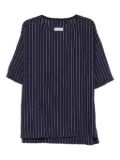 HAMZA Monaco pinstripe short-sleeve T-shirt - Blue