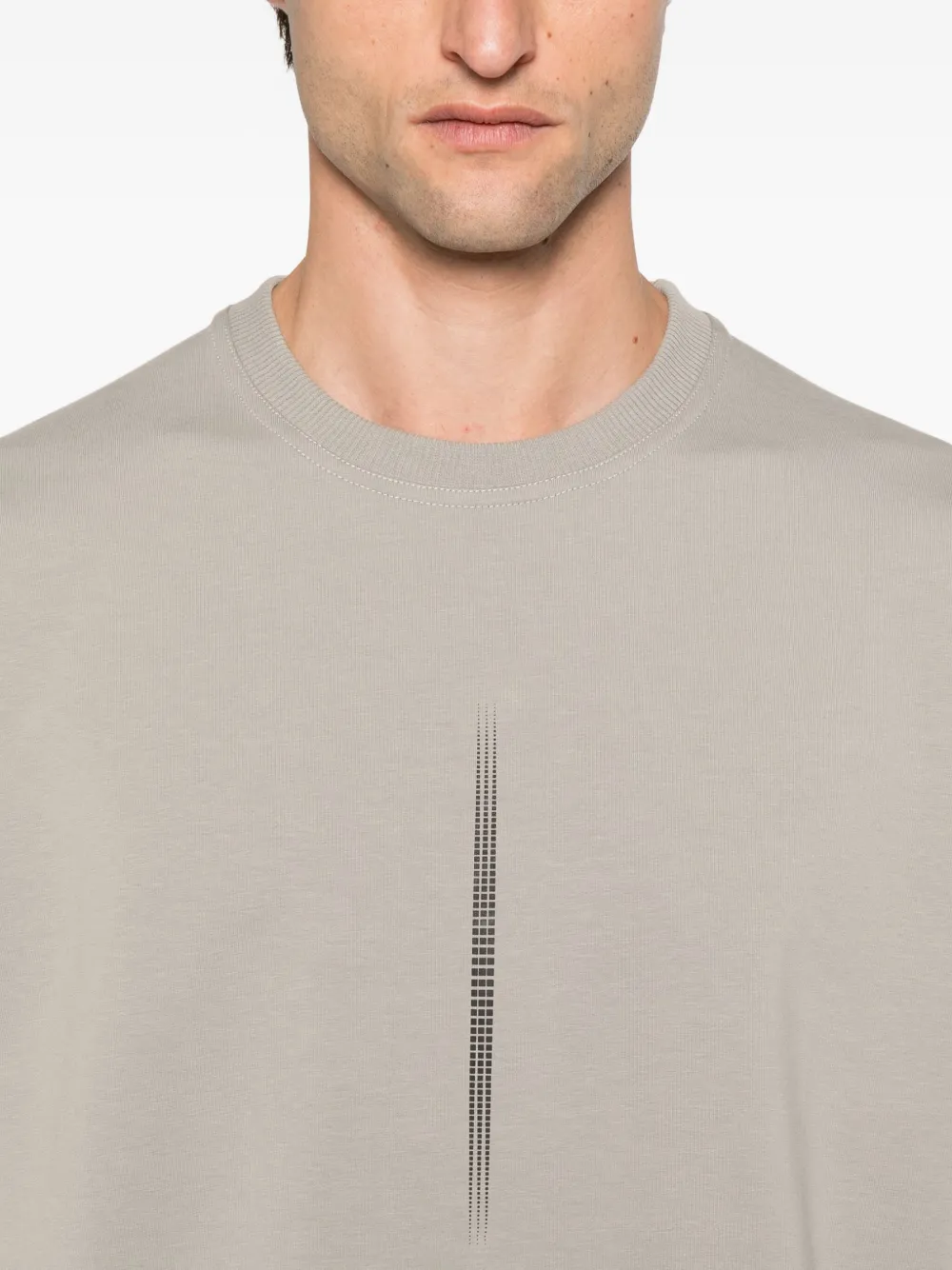 Hamza Linear-print T-shirt In Gray