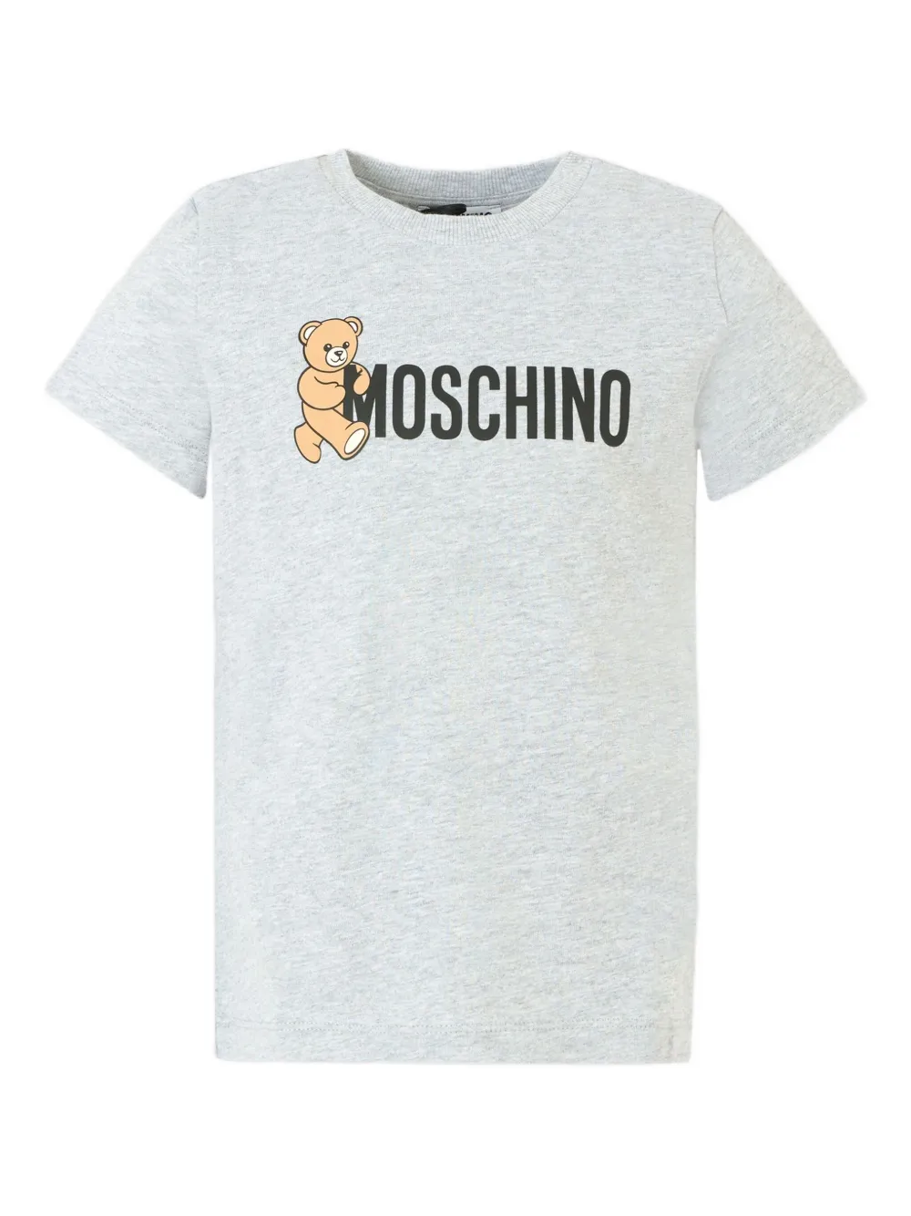 Moschino Kids teddy-print short-sleeve T-shirt Grijs