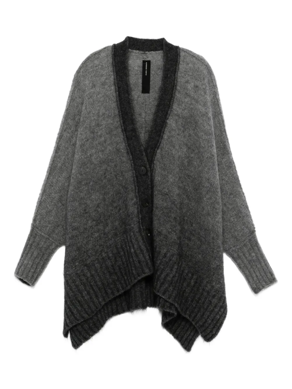 Isabel Benenato Buttoned Cardigan In Gray