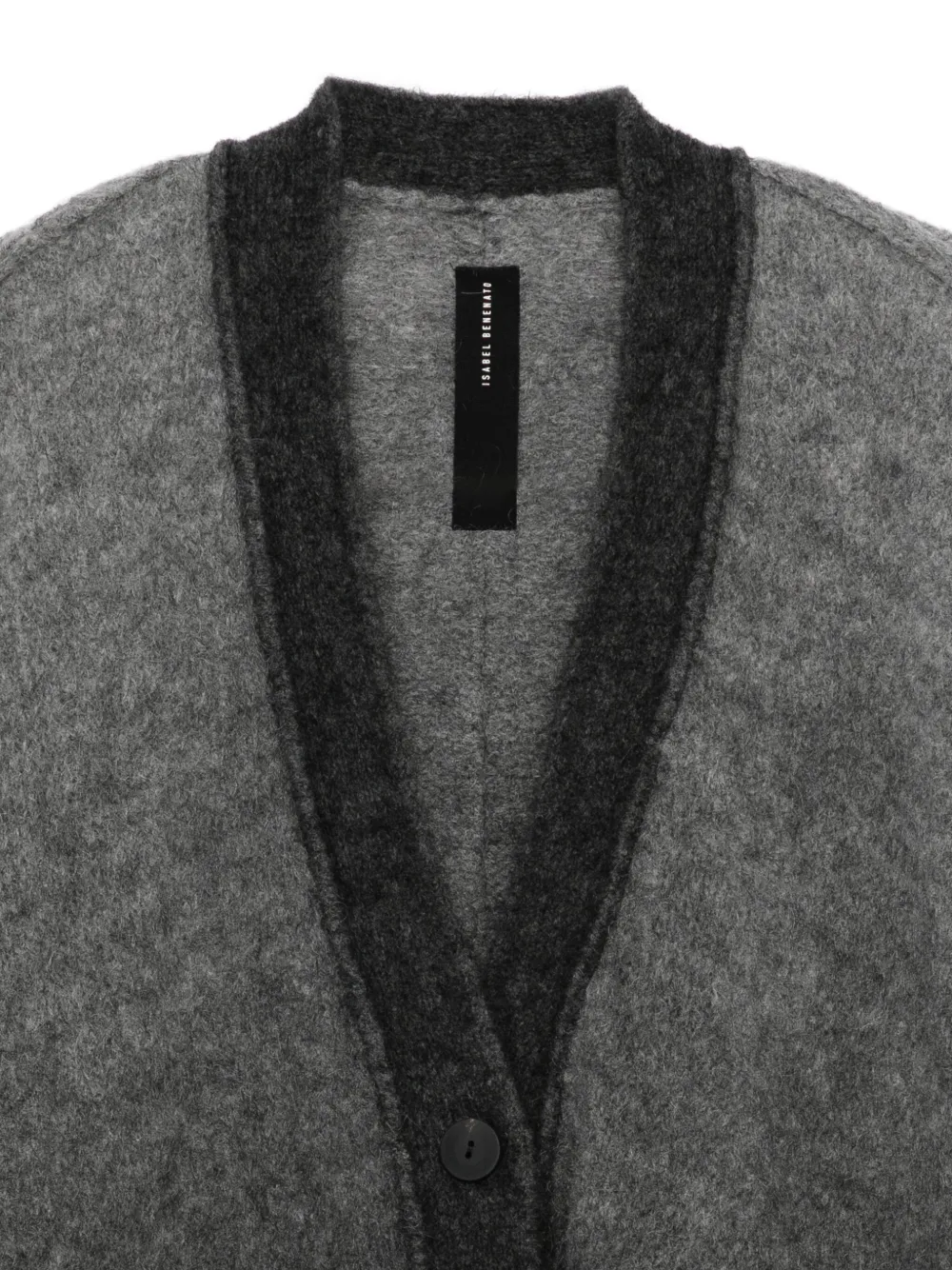 Isabel Benenato Buttoned Cardigan In Gray