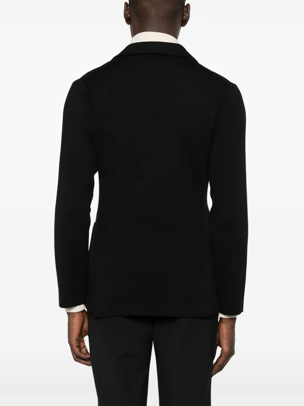 Lardini Wollen blazer met opgestikte zak Zwart