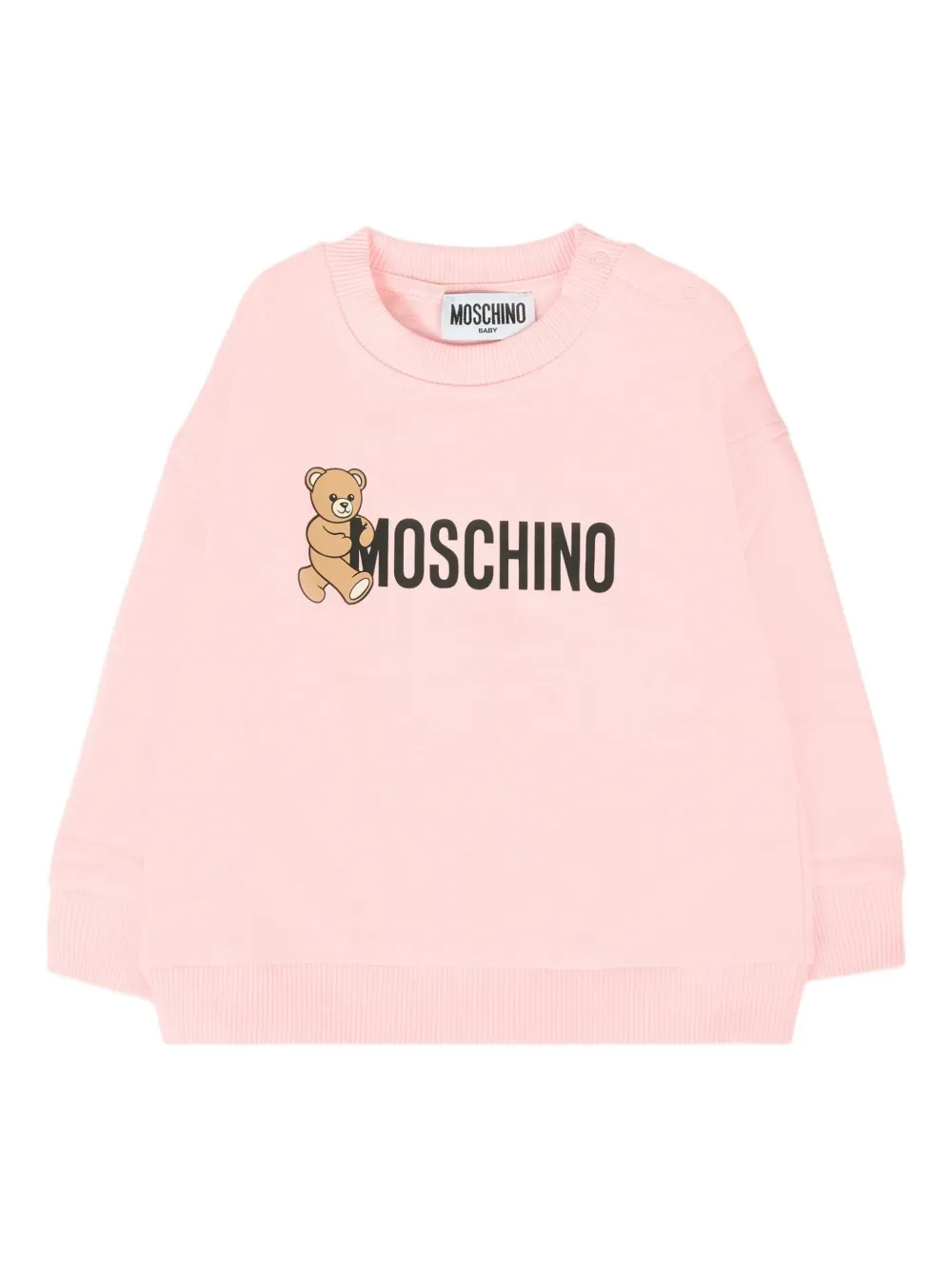 Moschino Kids teddy-logo sweatshirt Roze
