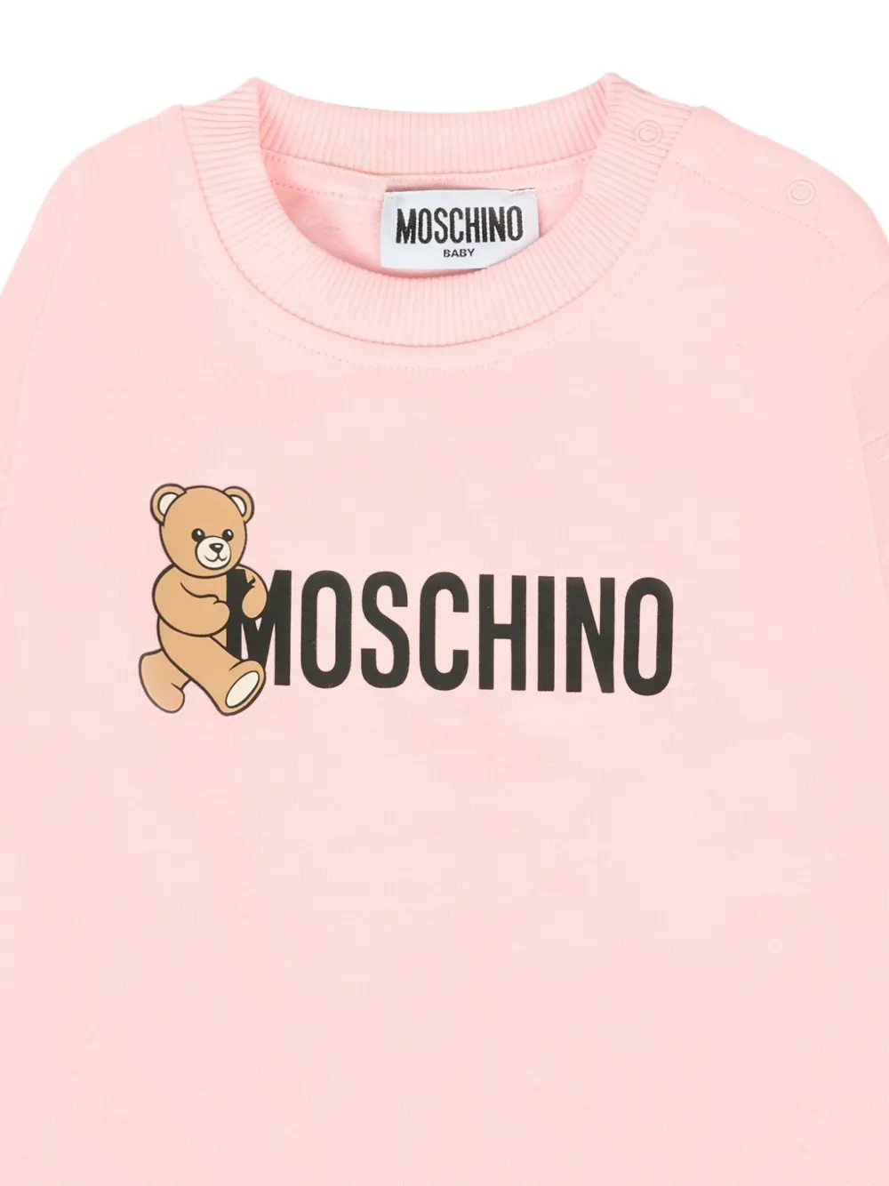 Moschino Kids teddy-logo sweatshirt Roze
