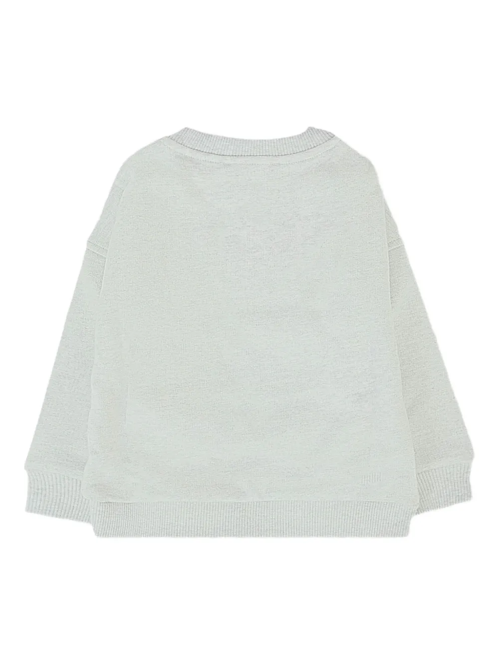 Moschino Kids teddy-print crew-neck top Grijs