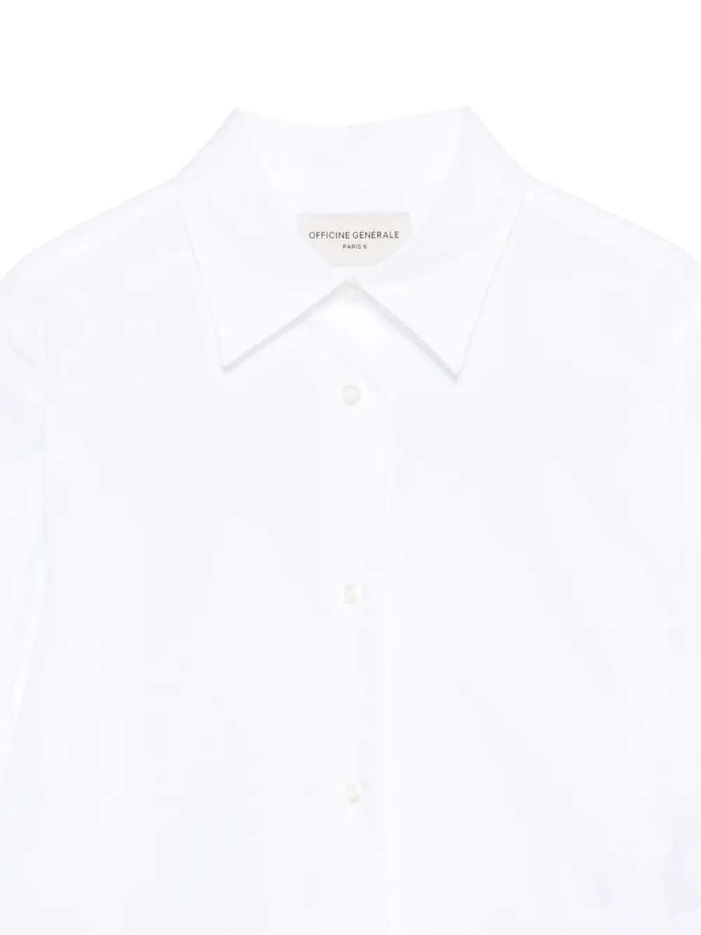 Officine Generale Long-sleeve Button-up Shirt In White