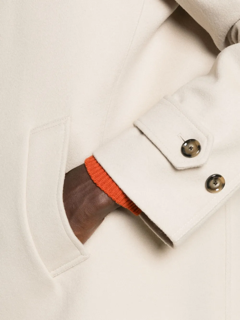 Lardini Jas met klepzak en knopen Beige