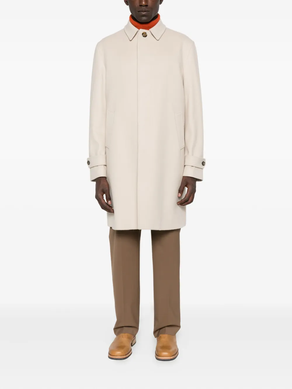 Lardini Jas met klepzak en knopen Beige