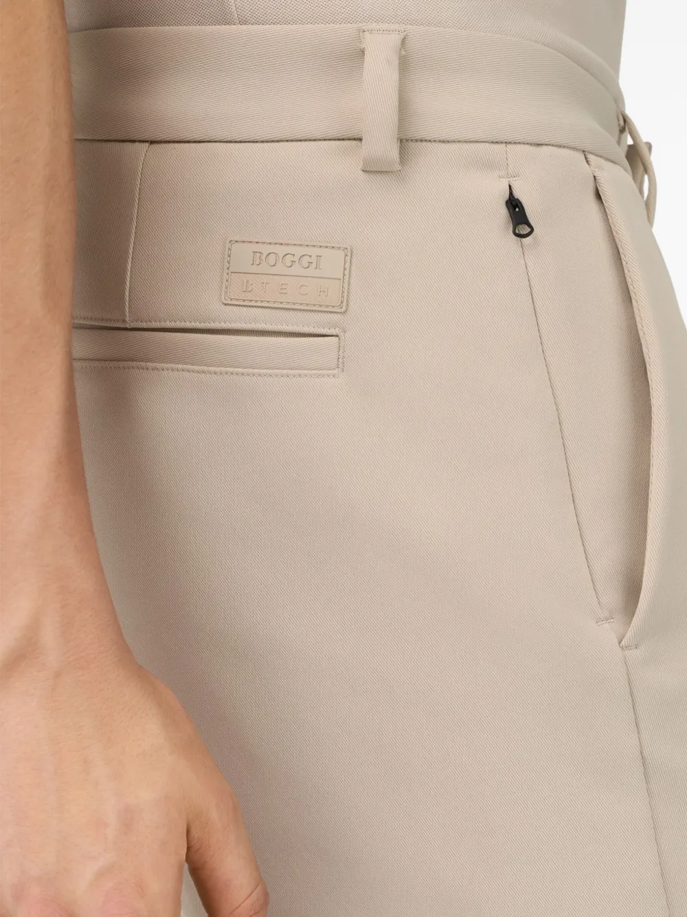 Boggi Milano B-Tech broek met steekzak Beige