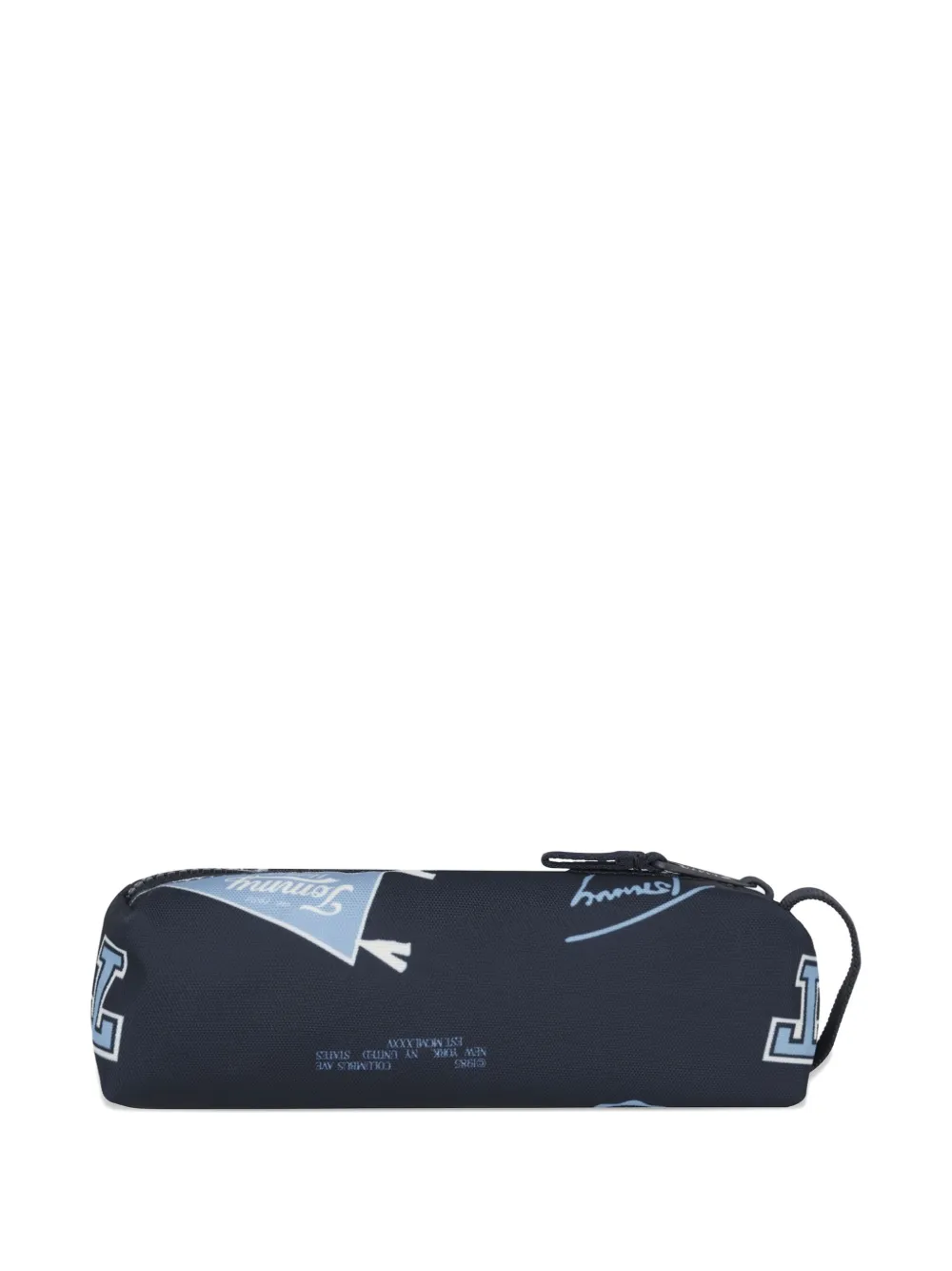 Tommy Hilfiger Junior logo-print top-zip pencil case - Blauw