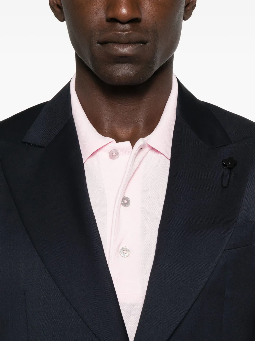 Lardini Jack met enkele knoop en revers Blauw