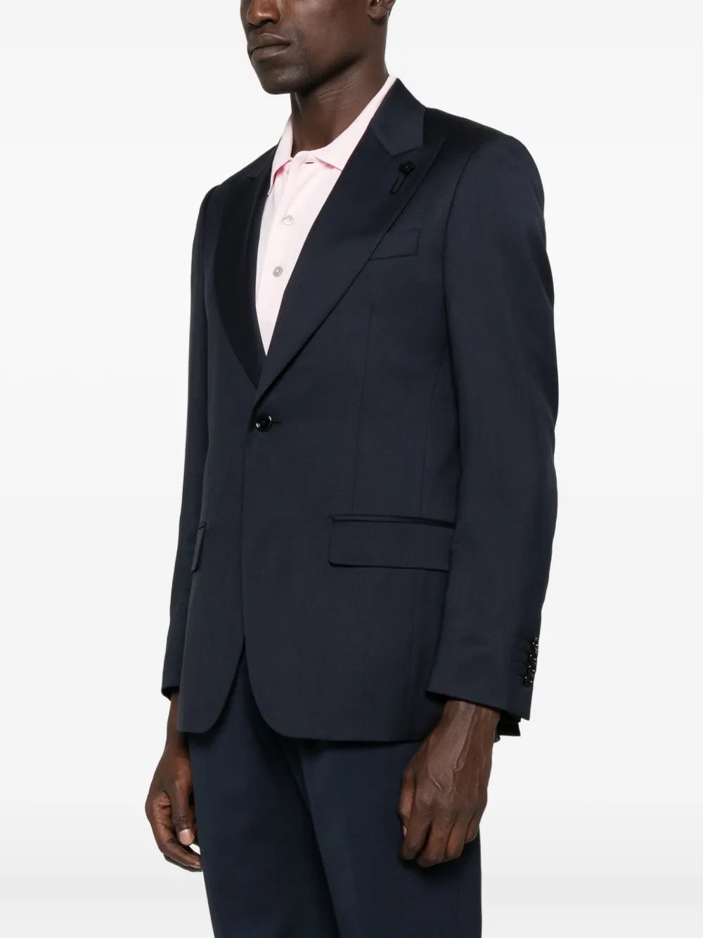 Lardini Jack met enkele knoop en revers Blauw