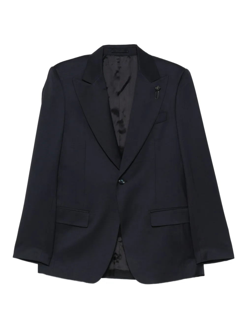 Lardini Jack met enkele knoop en revers Blauw