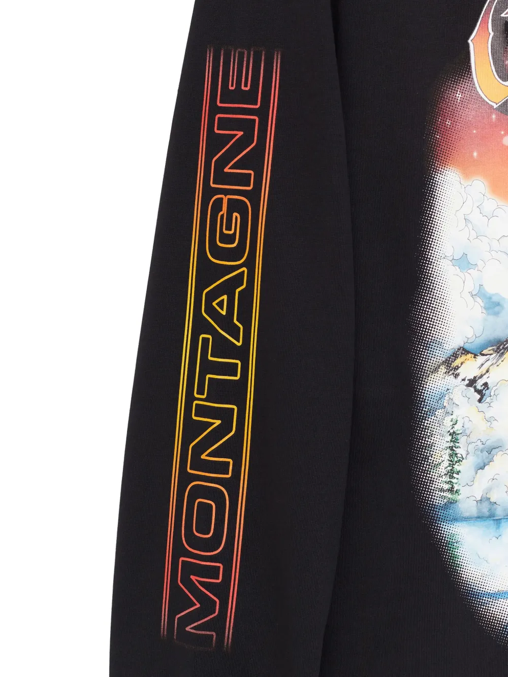 Casablanca Printed Long-sleeved T-shirt In Black