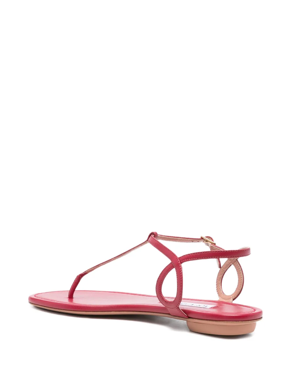 Aquazzura Almost Bare leather T-bar sandals Red