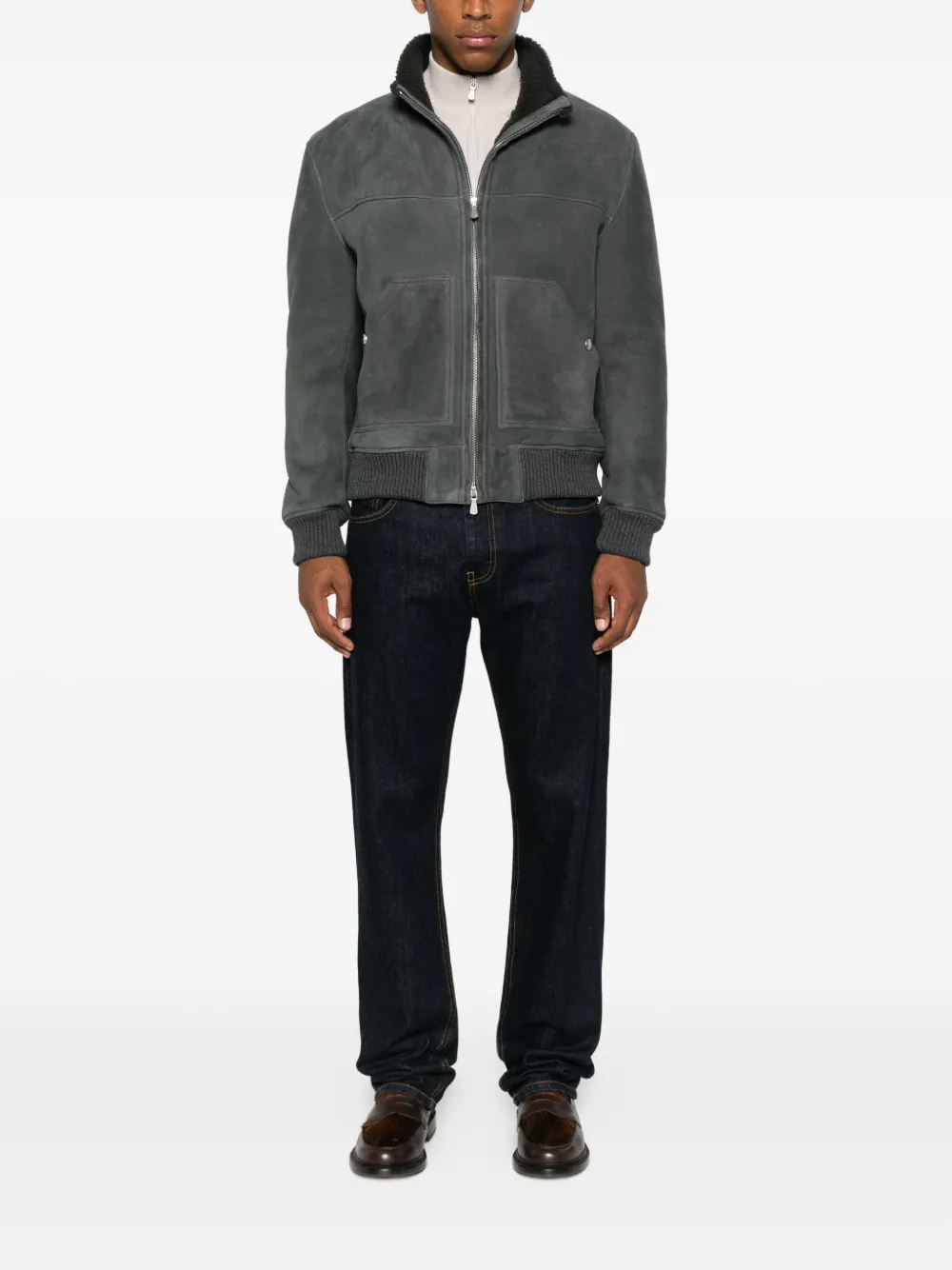 Eleventy zip-front shearling jacket | Leather Jackets | Image 2