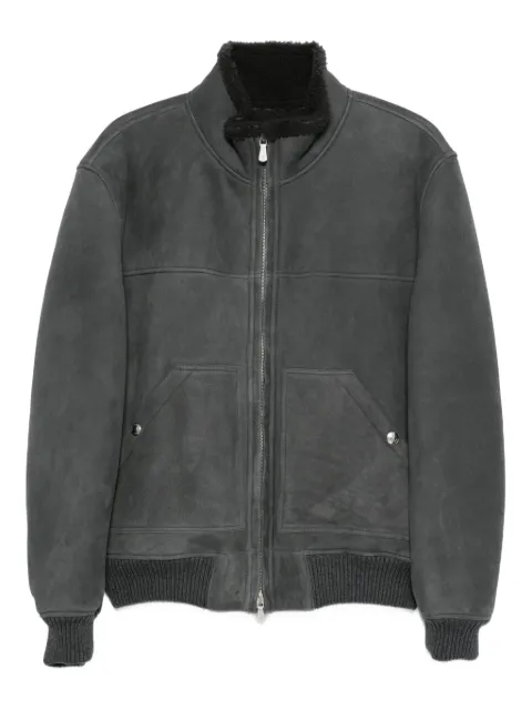Eleventy zip-front shearling jacket