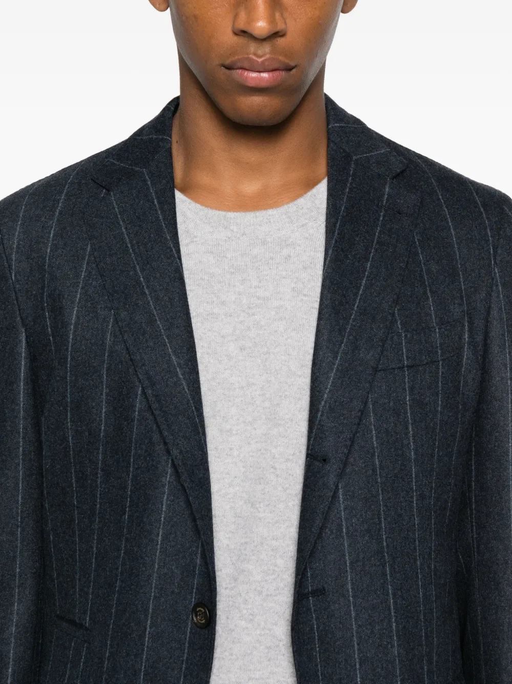 Eleventy Pak met krijtstreep Grijs