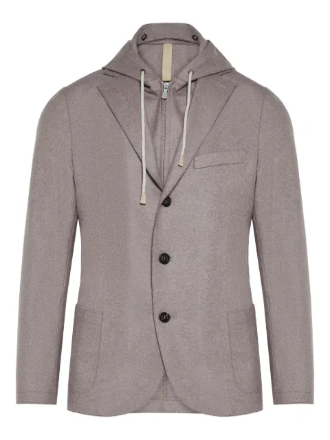 Eleventy hooded three-button jacket