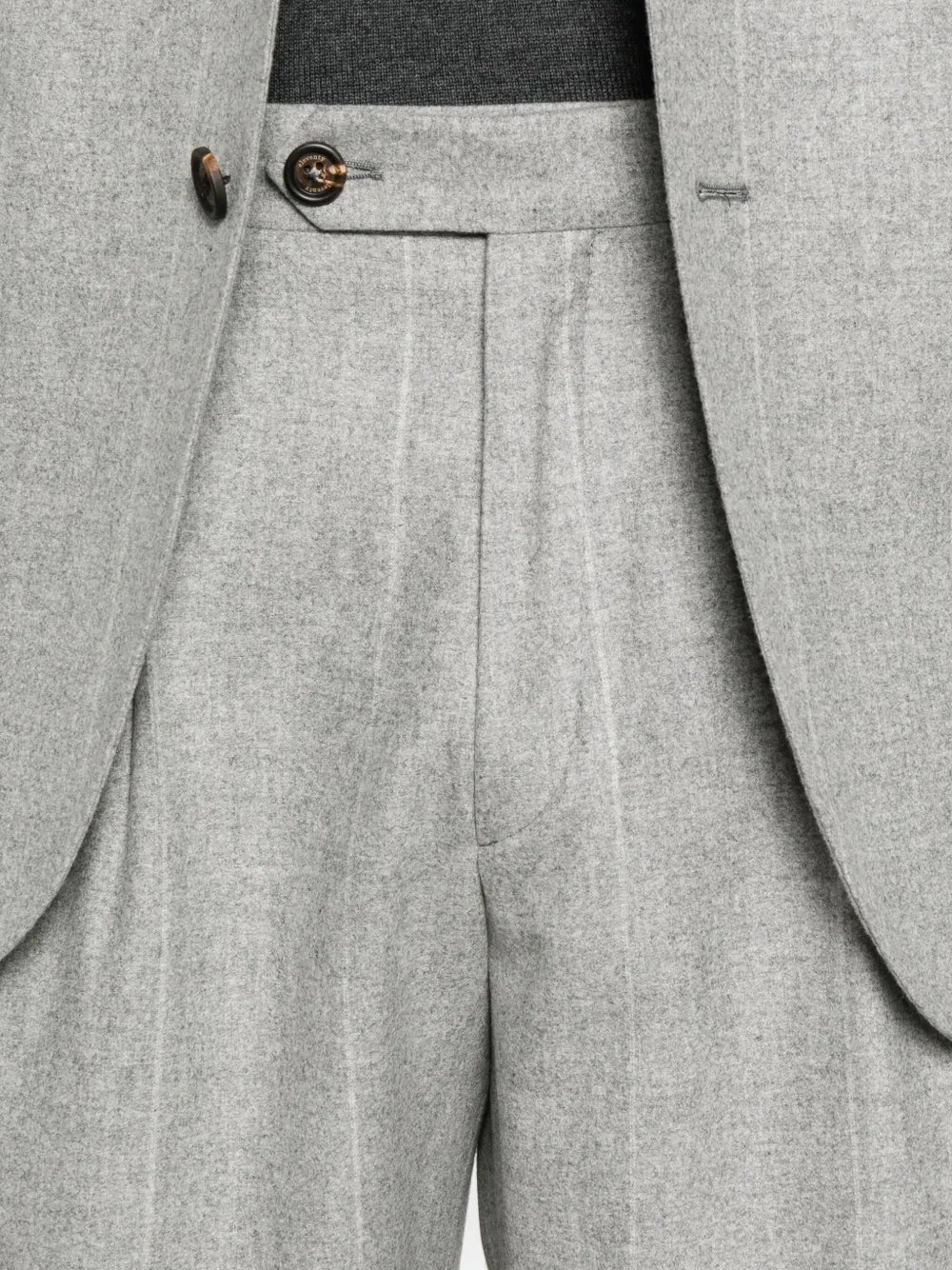Eleventy Pinstripe Single-breasted Suit In Gray