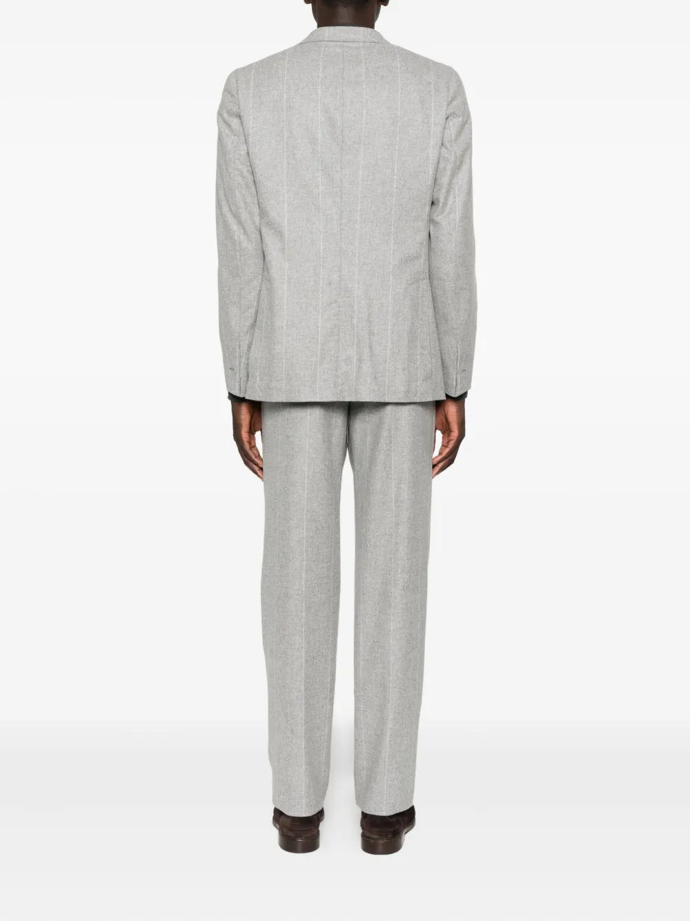 Eleventy Pinstripe Single-breasted Suit In Gray