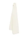 Casablanca ribbed wool scarf - White