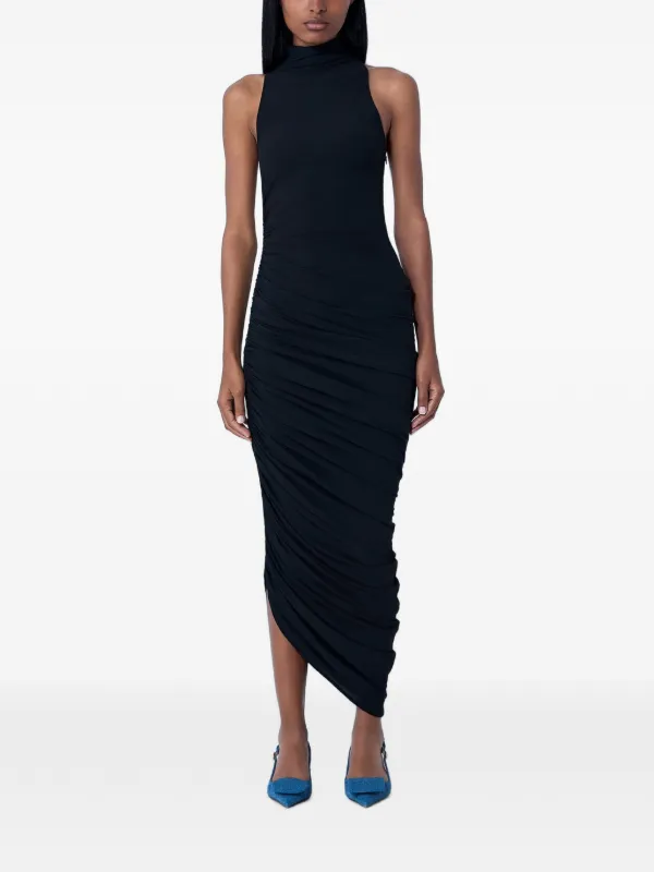 Jacquemus The Piazza Asymmetric Dress in Black