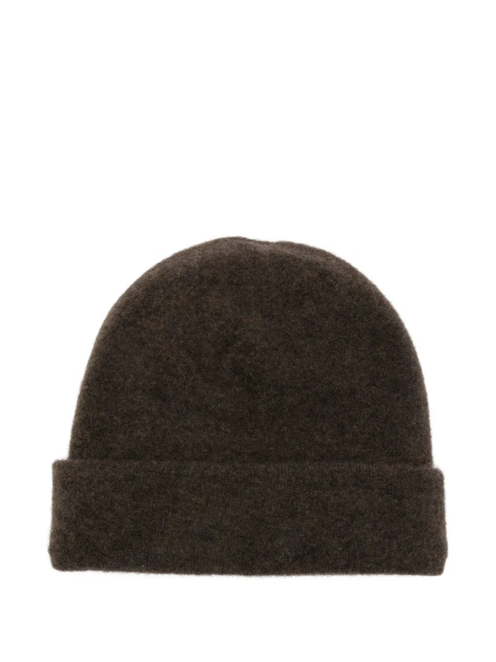 Isabel Benenato Folded-cuff Beanie Hat In Brown