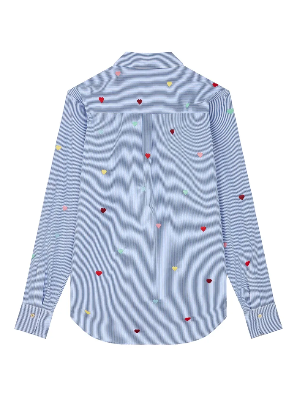 Mira Mikati striped heart shirt - Blauw
