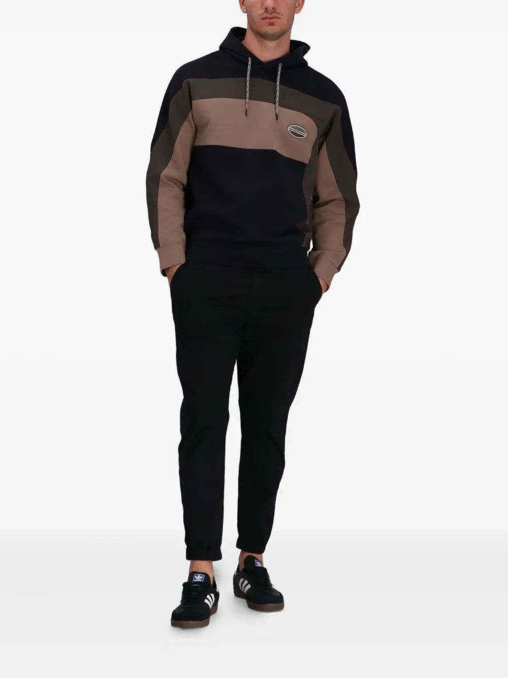 Emporio Armani Hoodie met logo Zwart