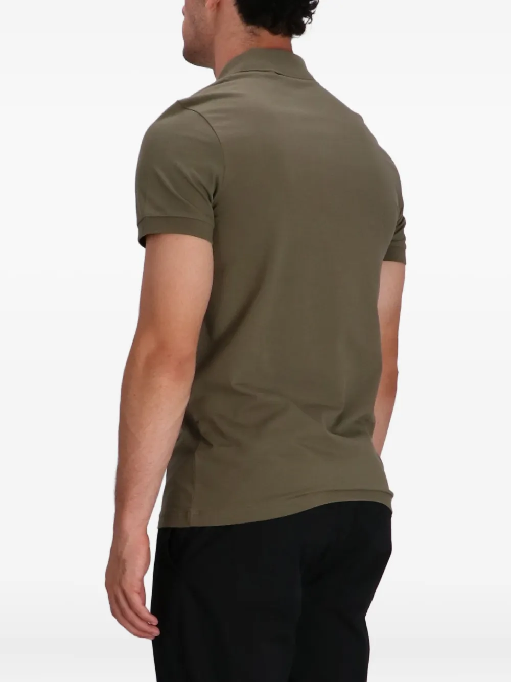 BOSS Poloshirt met logoplakkaat Groen