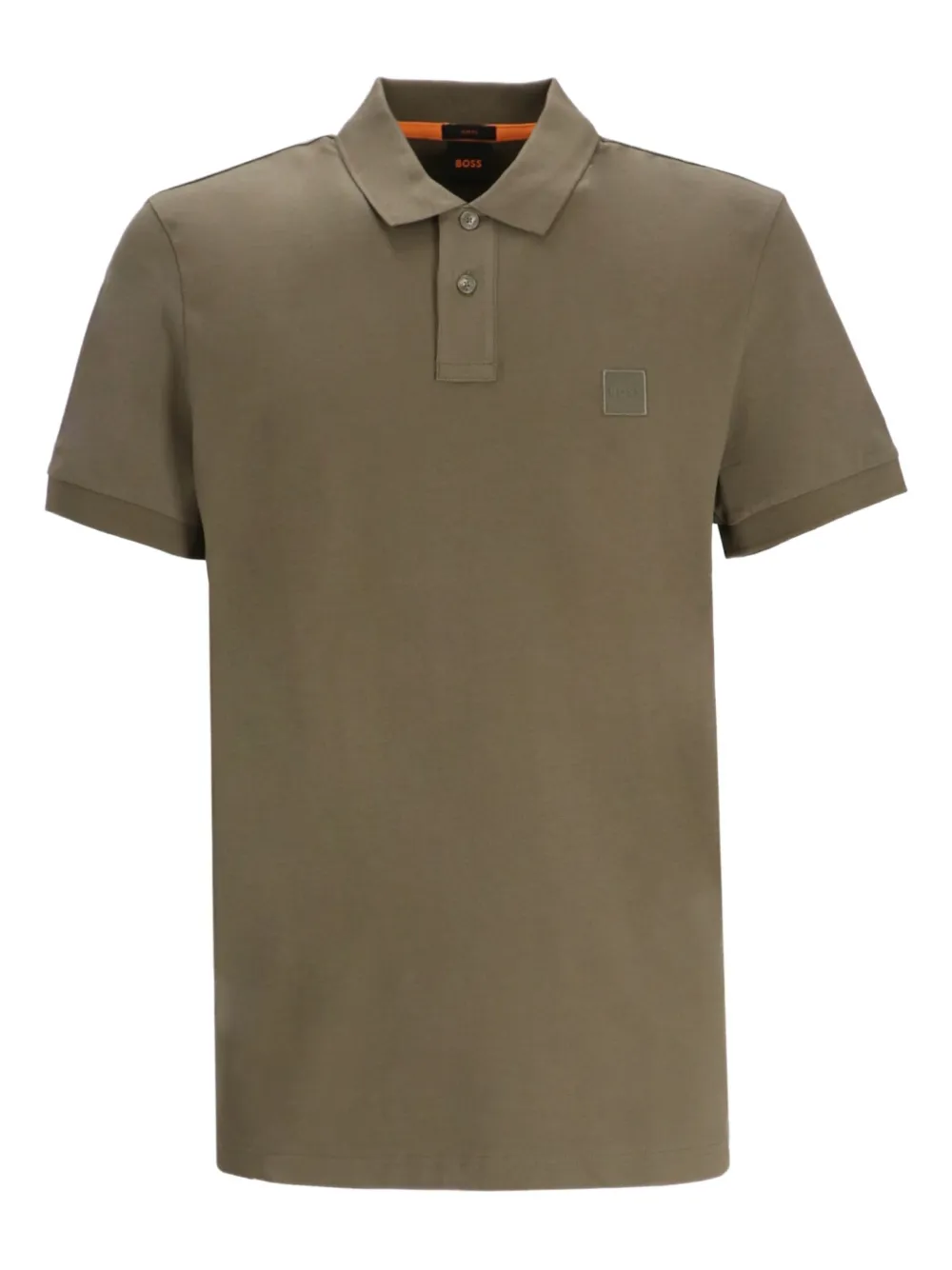 BOSS Poloshirt met logoplakkaat Groen