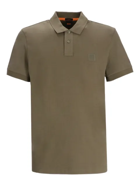BOSS logo-plaque polo shirt