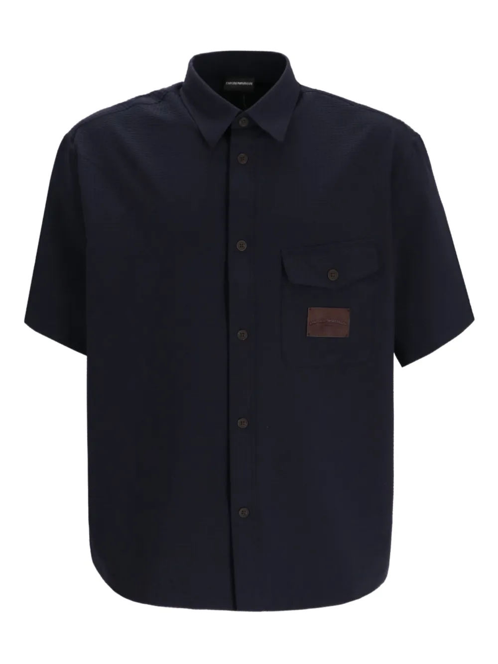 Emporio Armani patch-pocket short-sleeve shirt - Nero