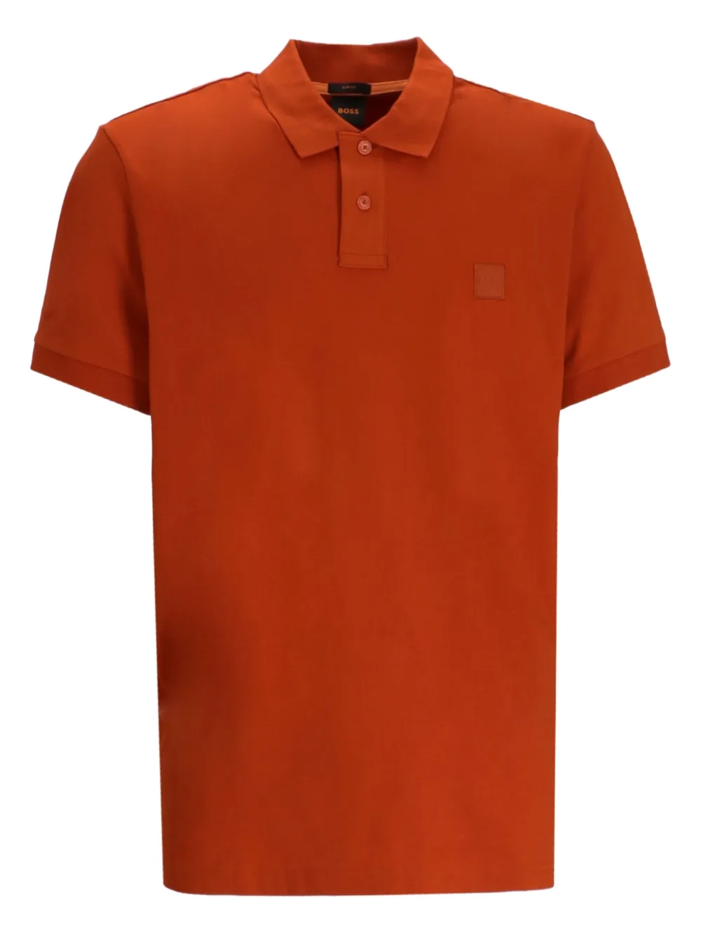 BOSS Poloshirt met korte mouwen en logo Oranje