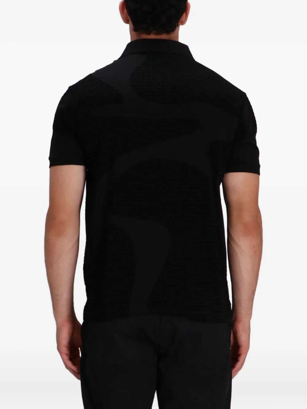 Emporio Armani Poloshirt met knopen Zwart