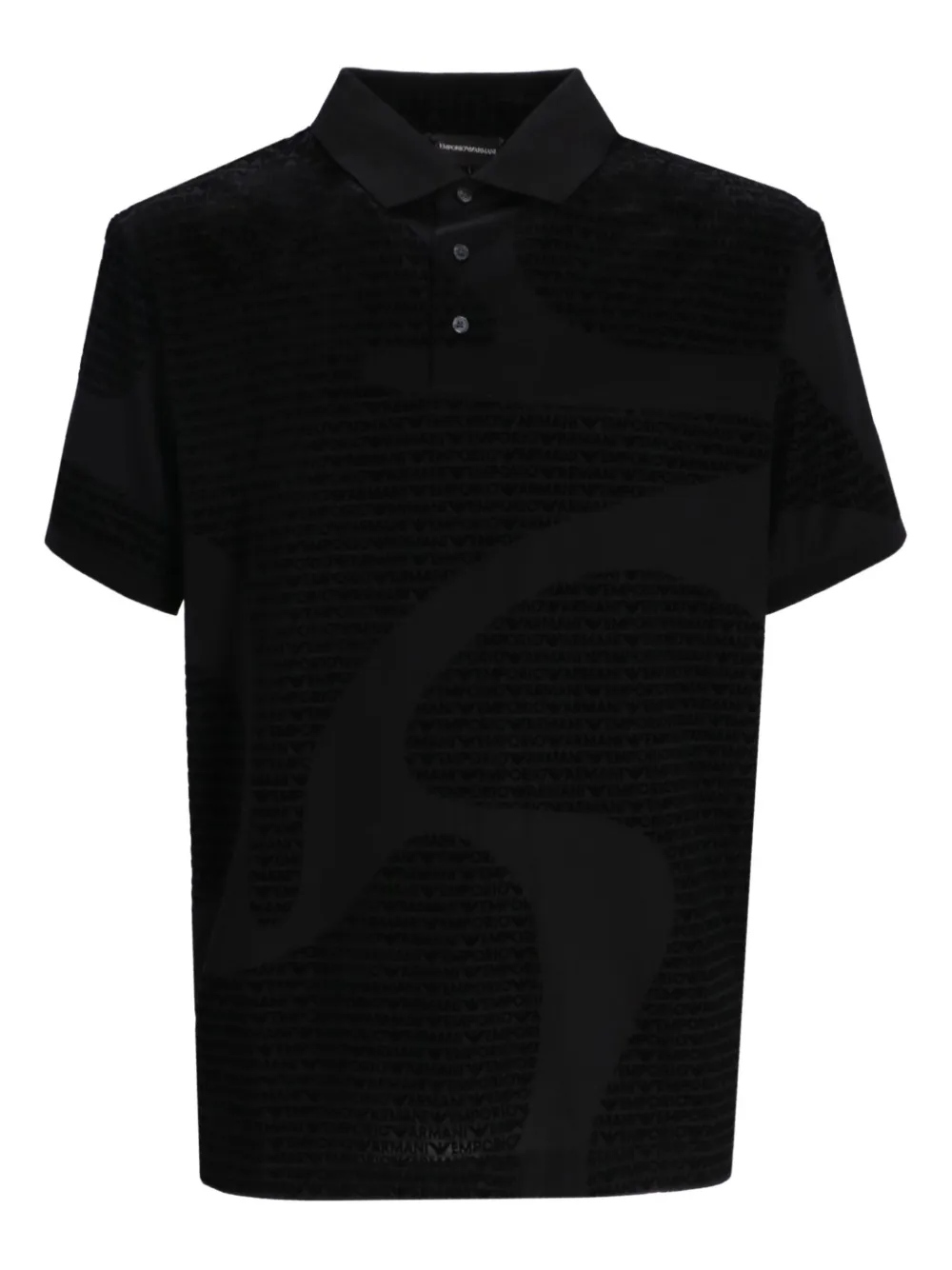 Emporio Armani Poloshirt met knopen Zwart