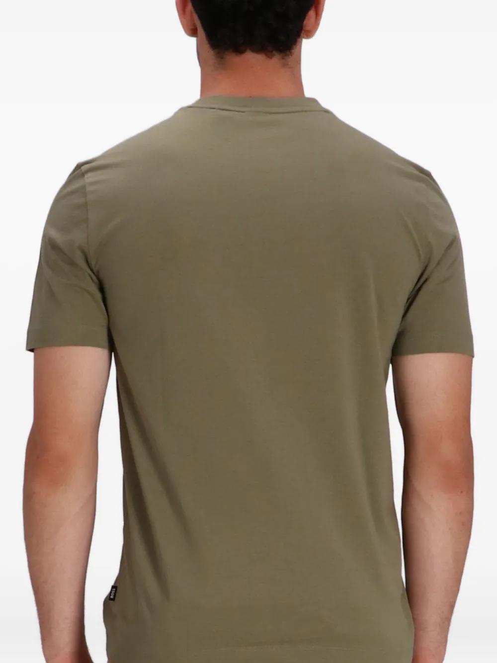 BOSS T-shirt met logodetail Groen