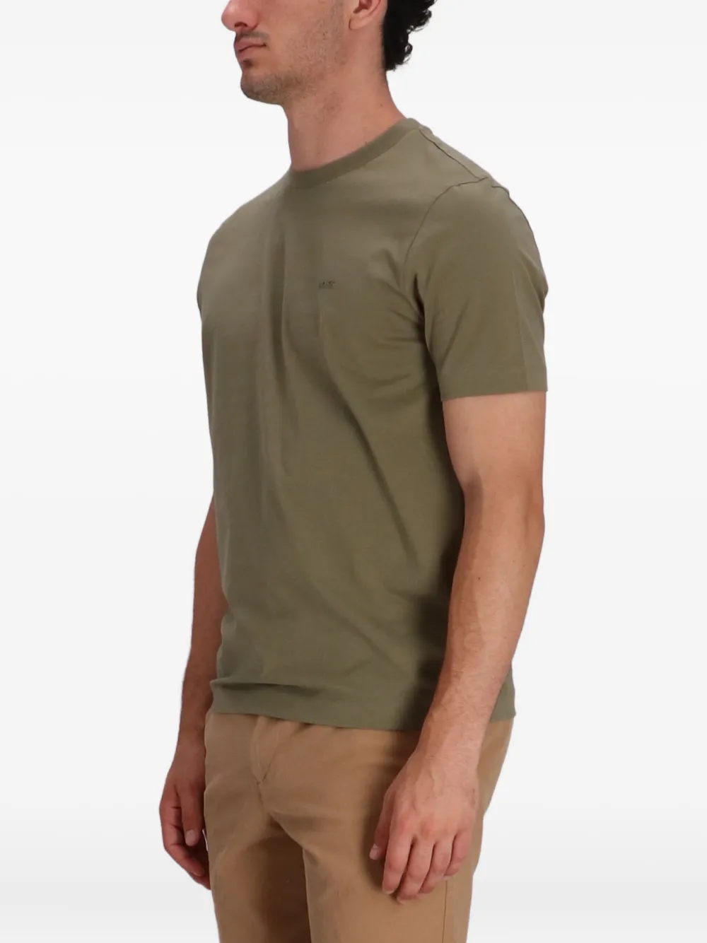 BOSS T-shirt met logodetail Groen