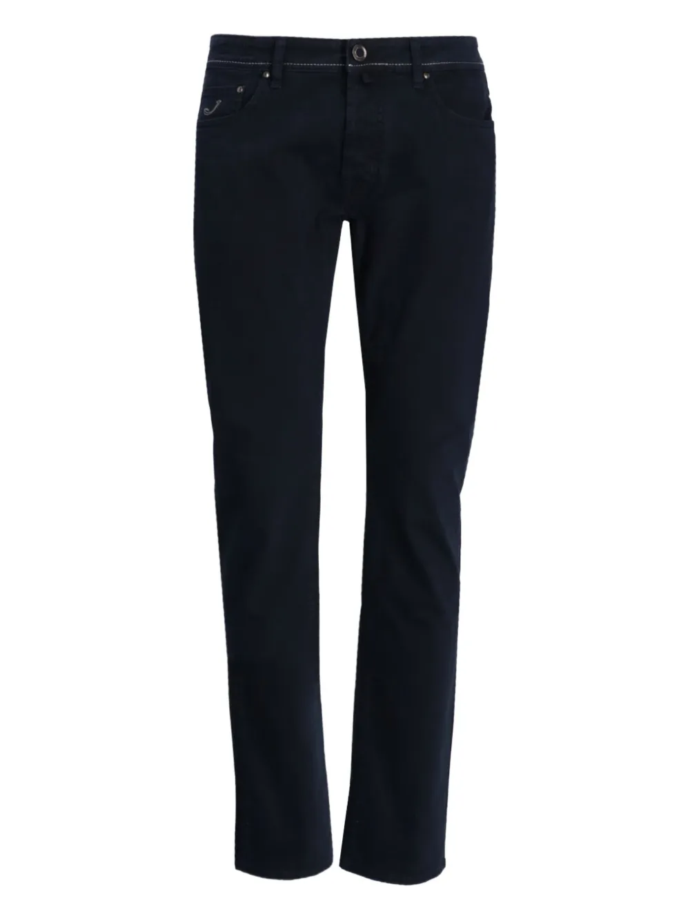 Jacob Cohën contrast-stitching cotton trousers | Black | Image 1
