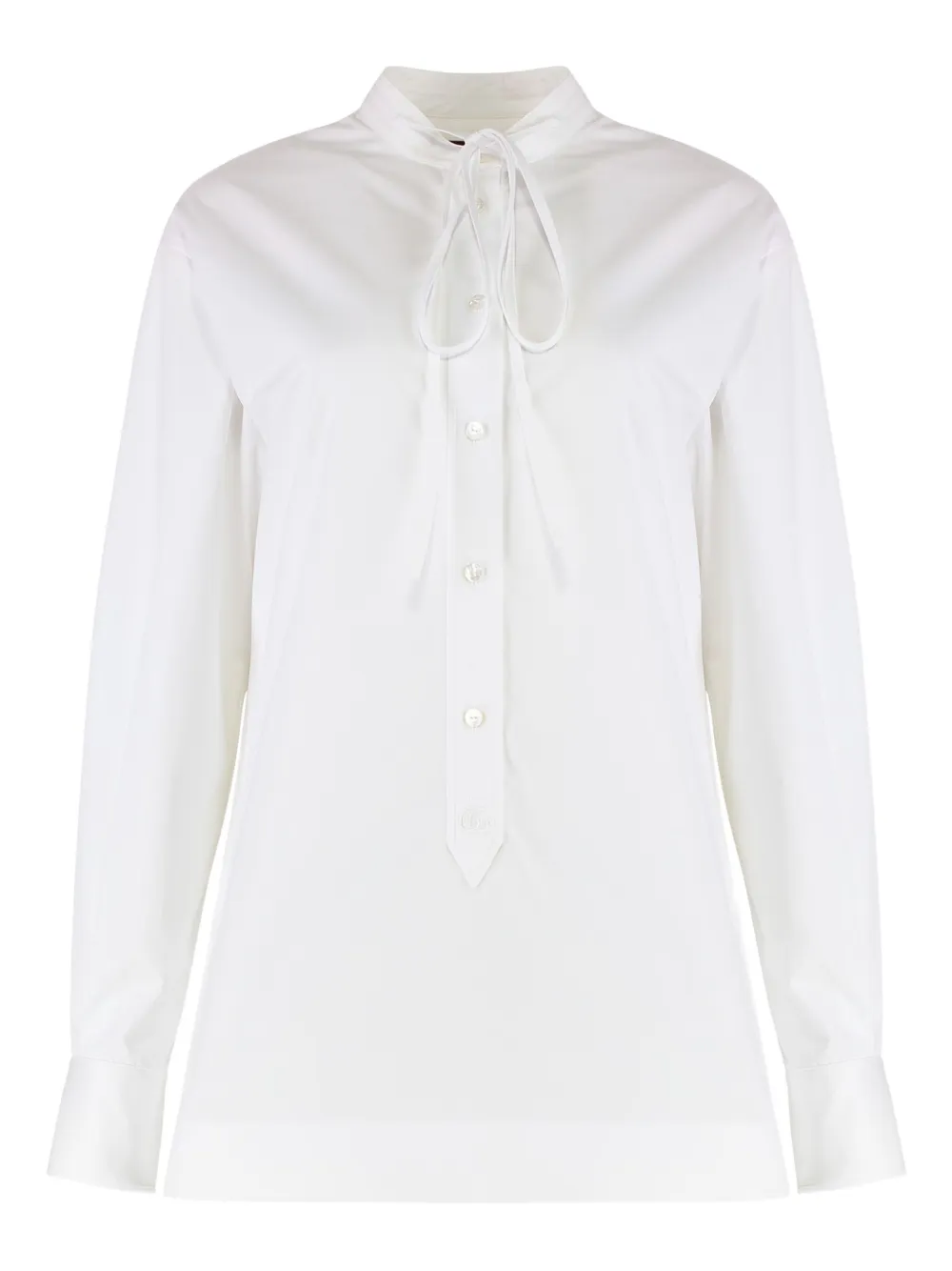 Gucci tie-neck poplin shirt Wit