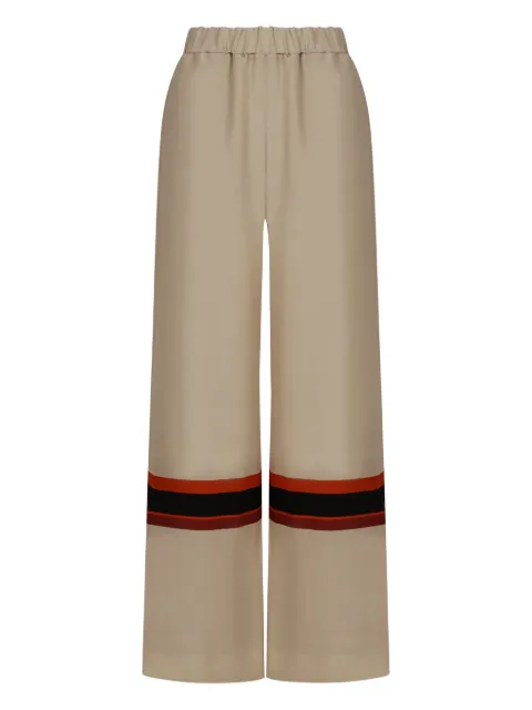 Raquel Diniz Sofia stripe-detail wide-leg trousers